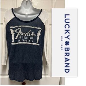 Lucky Brand Fender Baseball T-Shirt